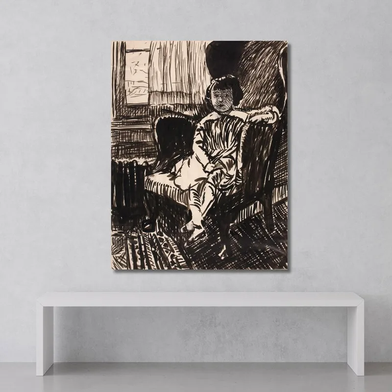 Untitled Girl Seated In Chair Henry Lyman Sayen