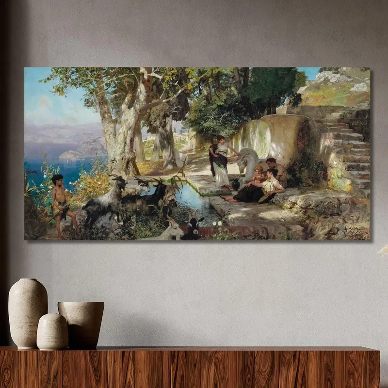 Alla Fontana Henryk Siemiradzki quadro stampa su tela