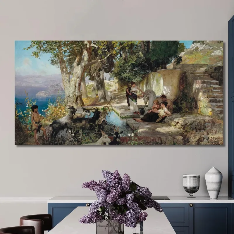 Alla Fontana Henryk Siemiradzki quadro stampa su tela