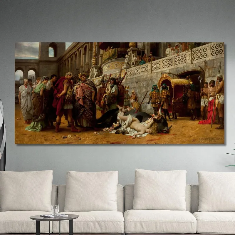 Cristiano Dirce Henryk Siemiradzki quadro stampa su tela