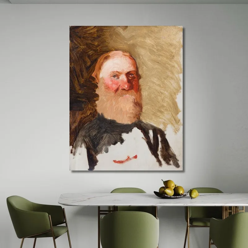 Testa Di Uomo Barbuto Henryk Siemiradzki quadro stampa su tela