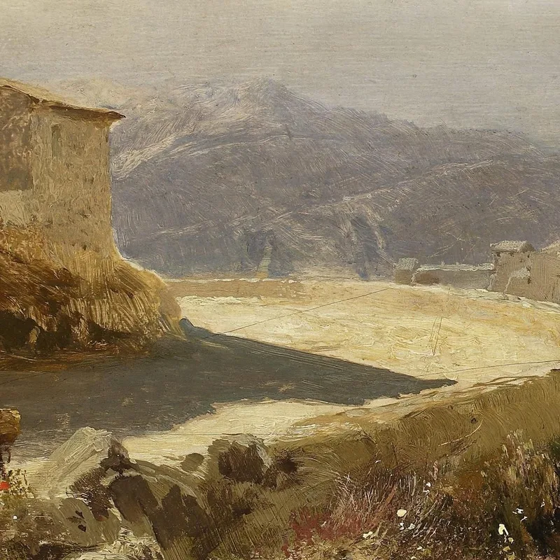 Paysage Italien Avec Un Âne Henryk Siemiradzki