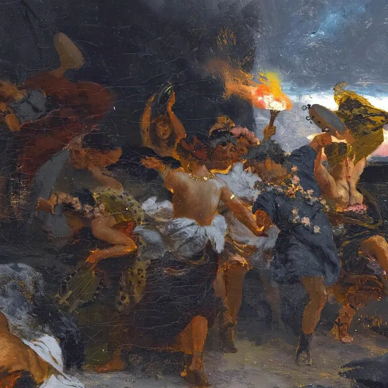Orgie Auf Capri Zur Zeit Des Tiberius Henryk Siemiradzki