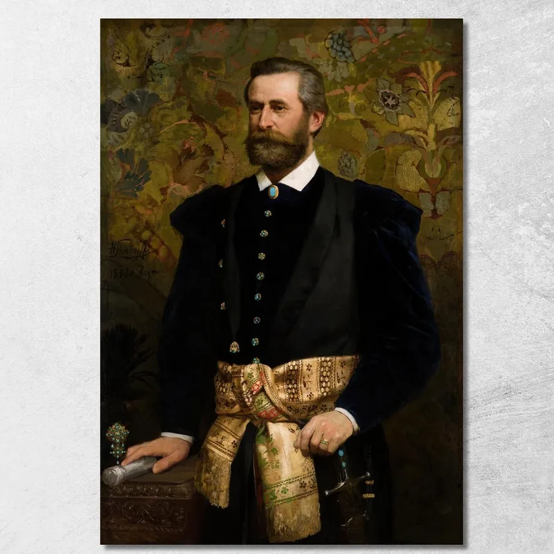 Ritratto Di Ludwik Wodzicki 1834 1894 Maresciallo Del Seym Galiziano Henryk Siemiradzki quadro stampa su tela