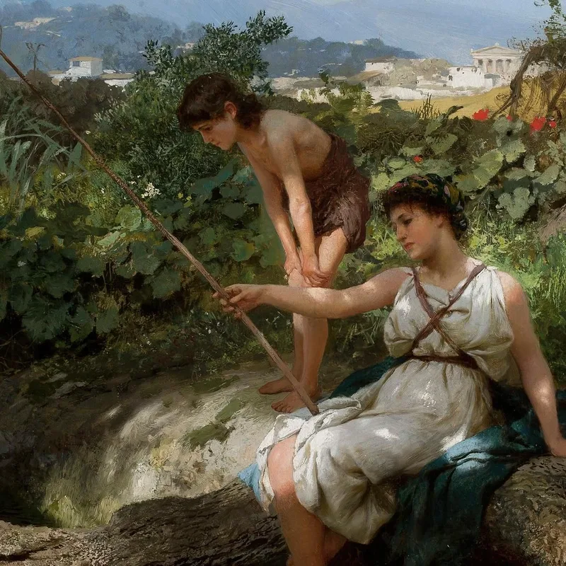 Idylle Romaine Pêche Henryk Siemiradzki