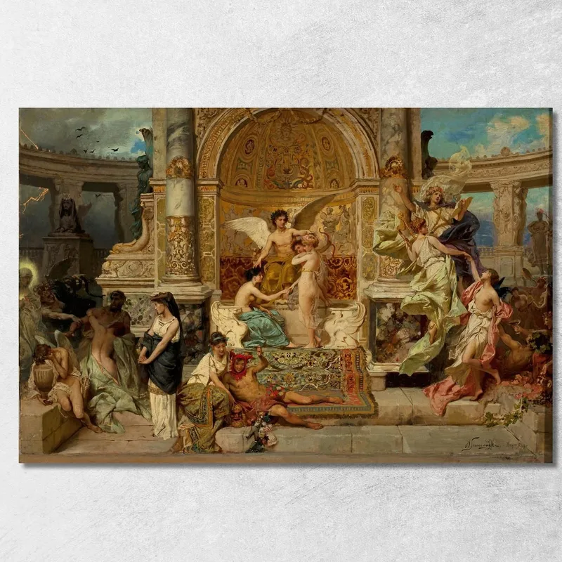 Sipario Nel Bozzetto Del Teatro Di Cracovia Henryk Siemiradzki quadro stampa su tela