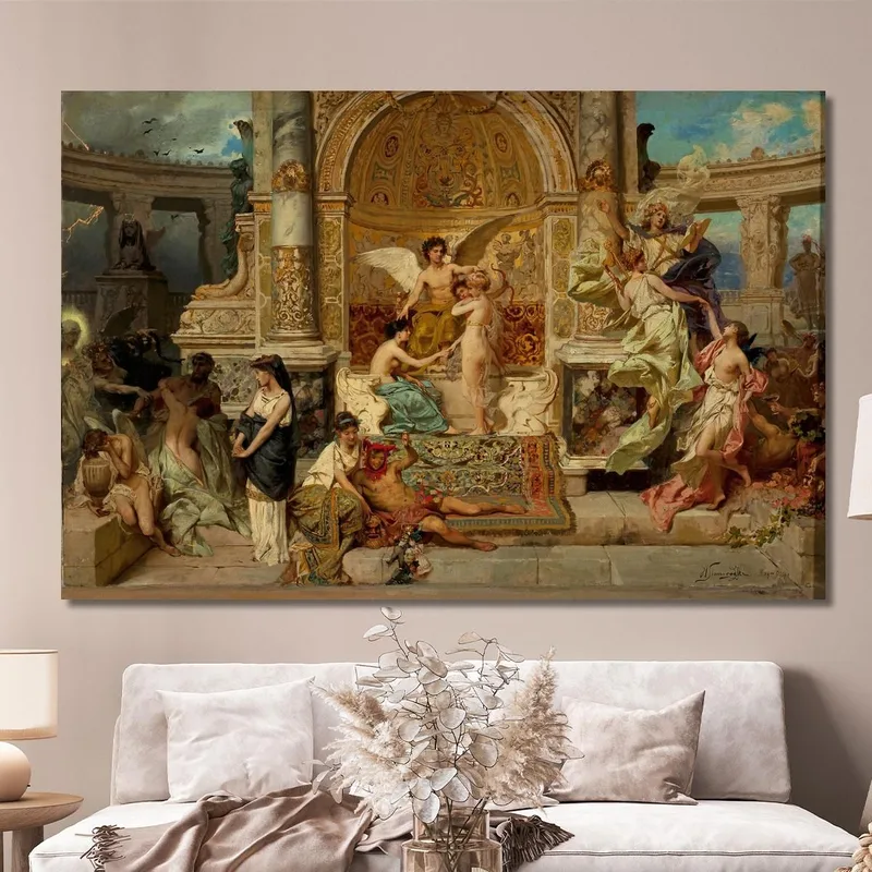 Sipario Nel Bozzetto Del Teatro Di Cracovia Henryk Siemiradzki quadro stampa su tela