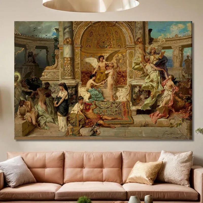 Sipario Nel Bozzetto Del Teatro Di Cracovia Henryk Siemiradzki quadro stampa su tela