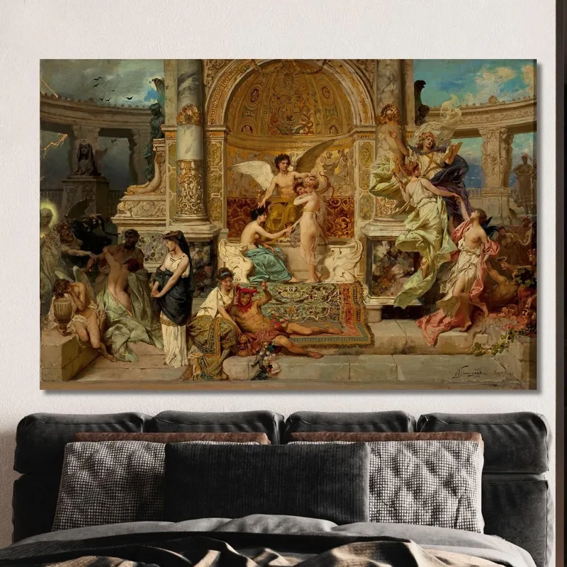 Sipario Nel Bozzetto Del Teatro Di Cracovia Henryk Siemiradzki quadro stampa su tela