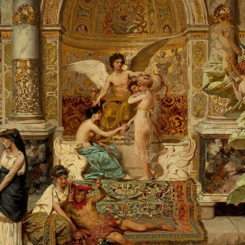 Sipario Nel Bozzetto Del Teatro Di Cracovia Henryk Siemiradzki quadro stampa su tela