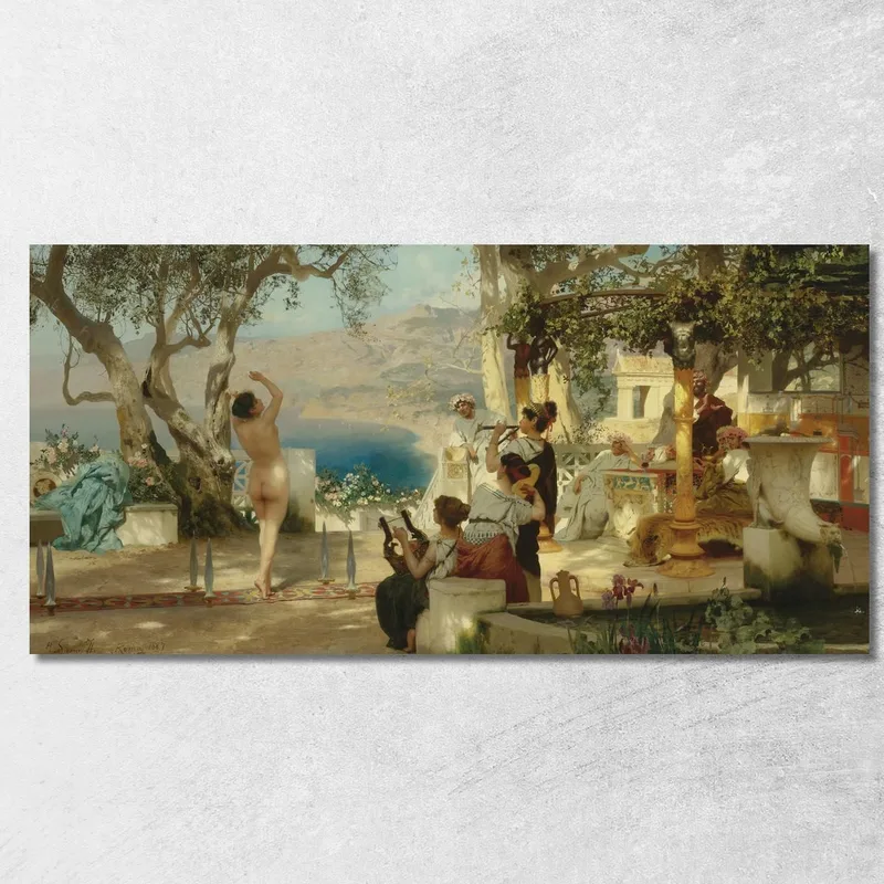 La Danza Della Spada Henryk Siemiradzki quadro stampa su tela