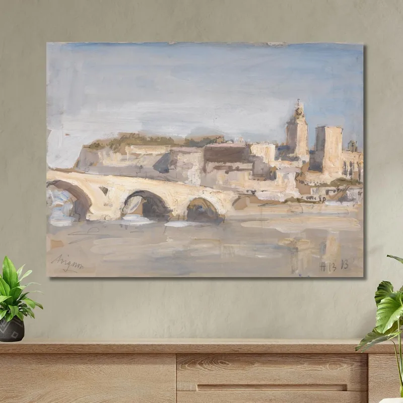 Pont D'Avignon Sur Une Rivière Hercules Brabazon Brabazon