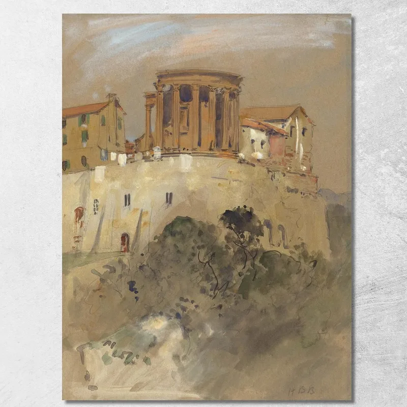 Tempio Di Vesta A Tivoli Hercules Brabazon Brabazon quadro stampa su tela