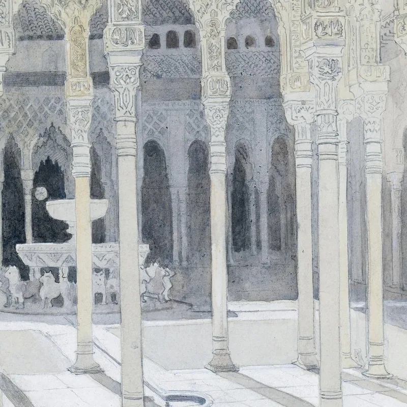 El Patio De Los Leones La Alhambra Granada España Hercules Brabazon Brabazon