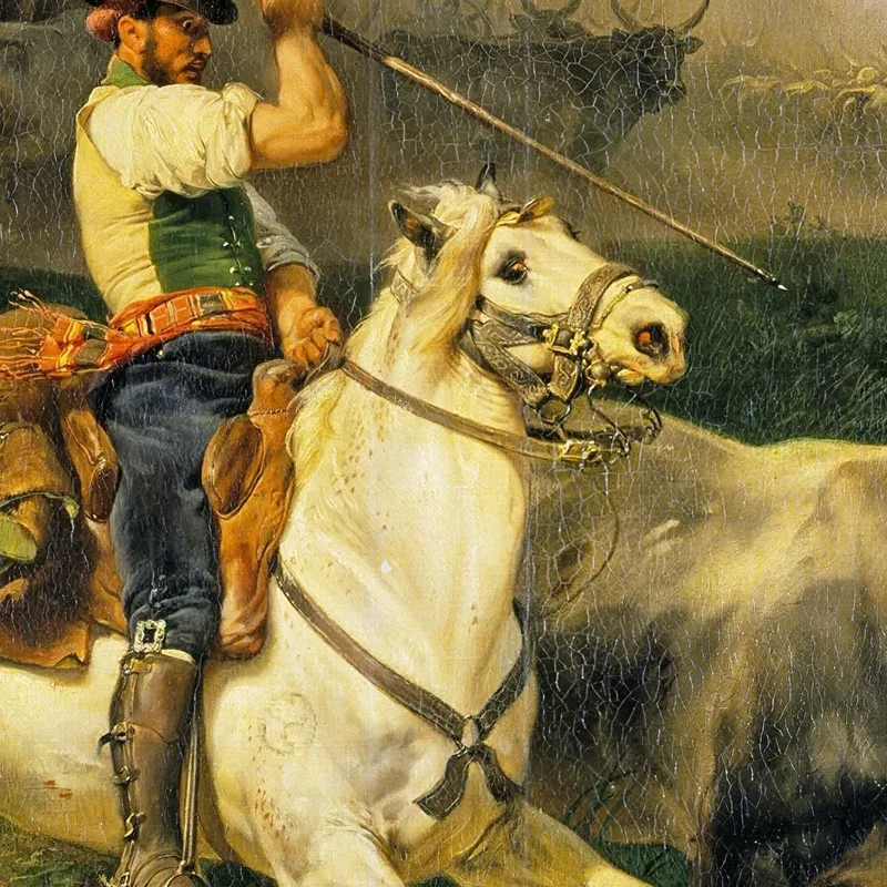 Ein Römischer Viehhirte Treibt Vieh Horace Vernet