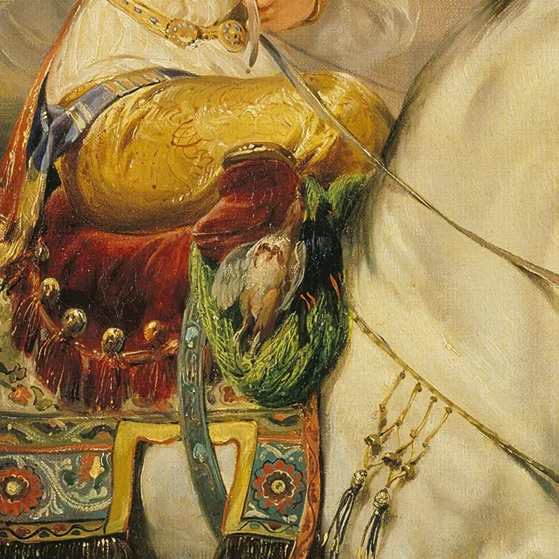 Una Dama Algerina Con Il Falco Horace Vernet