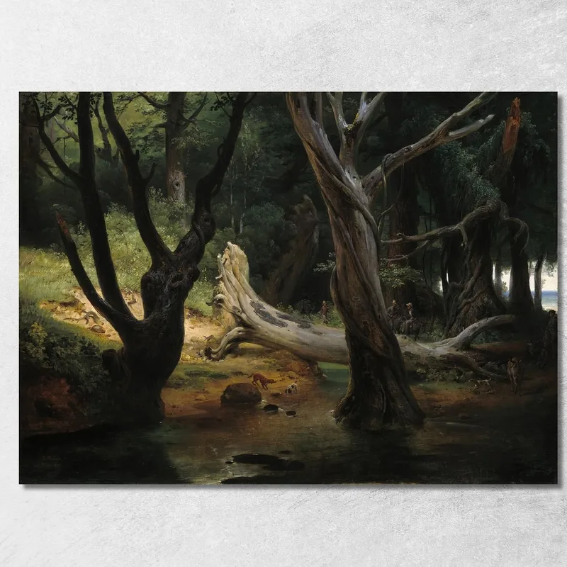 Partenza Per La Caccia Nelle Paludi Pontine Horace Vernet quadro stampa su tela
