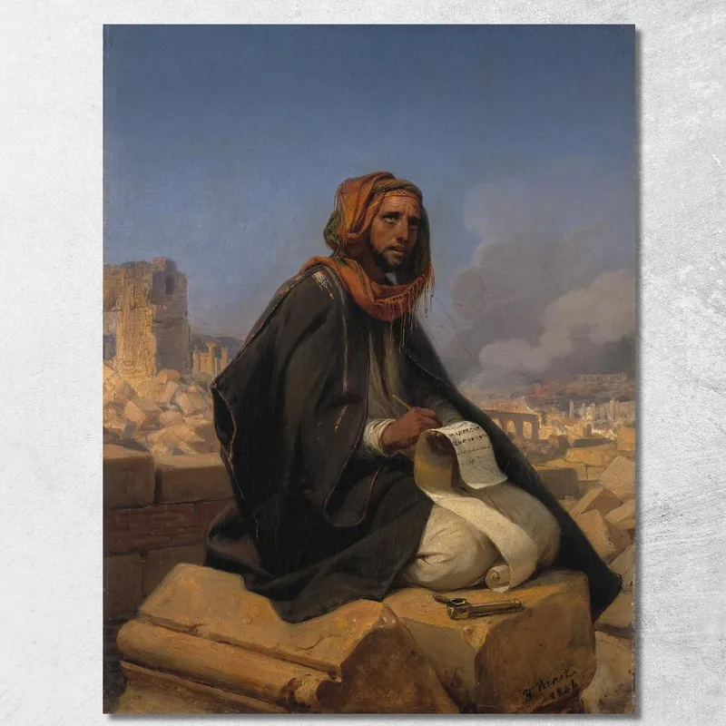 Geremia Sulle Rovine Di Gerusalemme Horace Vernet quadro stampa su tela