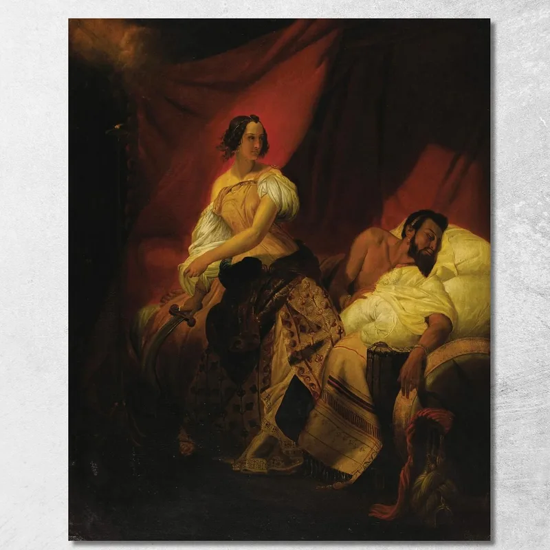 Giuditta E Oloferne Horace Vernet quadro stampa su tela