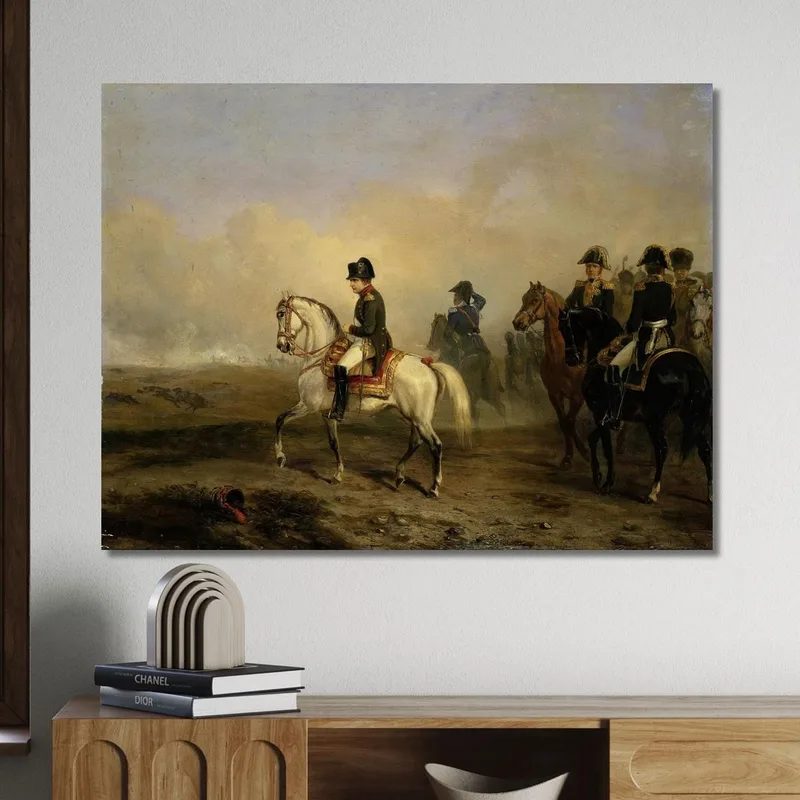 Kaiser Napoleon I. Und Sein Stab Zu Pferd Horace Vernet