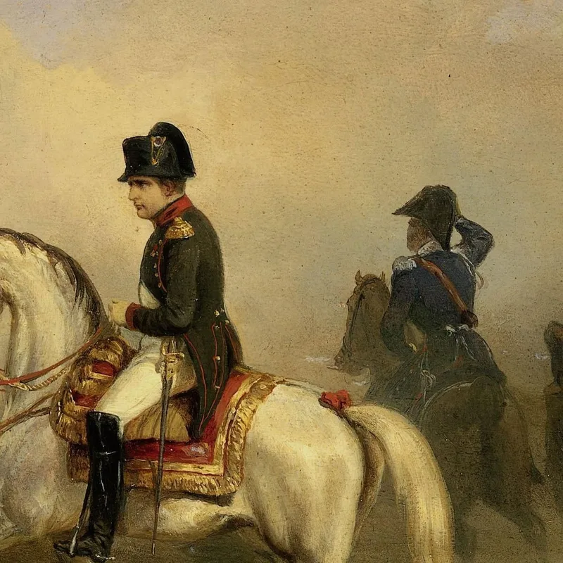 Kaiser Napoleon I. Und Sein Stab Zu Pferd Horace Vernet
