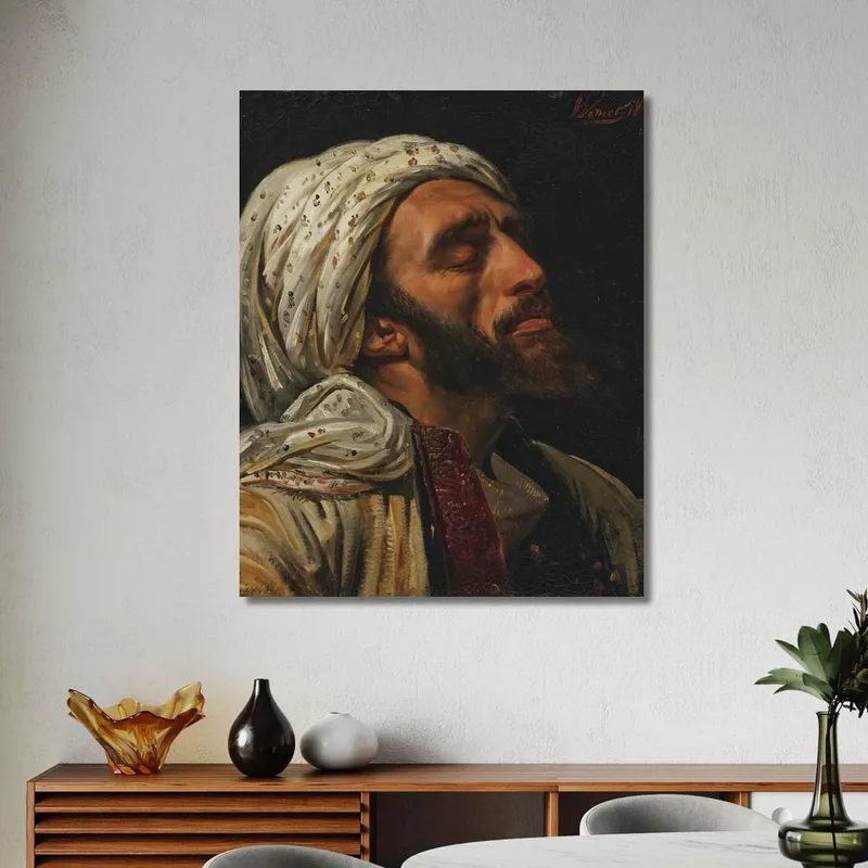 Porträt Eines Arabischen Mannes Horace Vernet