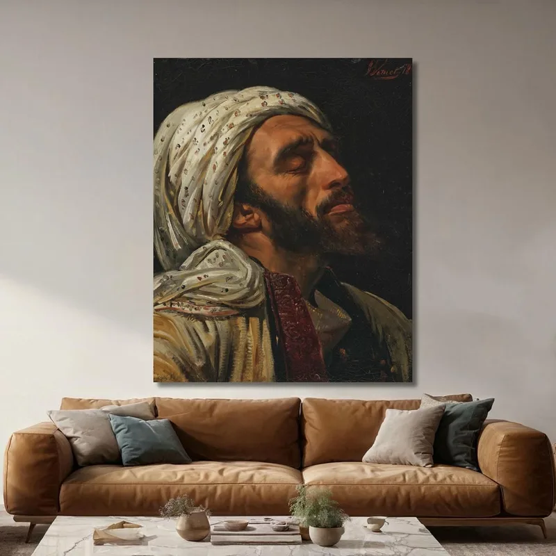 Porträt Eines Arabischen Mannes Horace Vernet