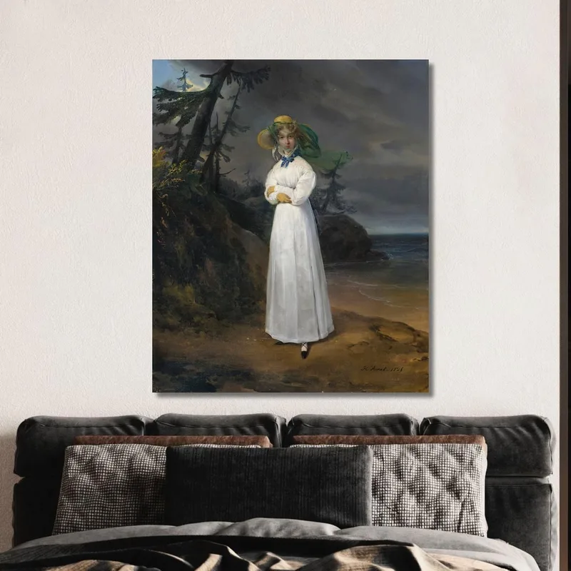 Portrait De La Veuve Comtesse Jean-Henri-Louis Greffulhe Horace Vernet