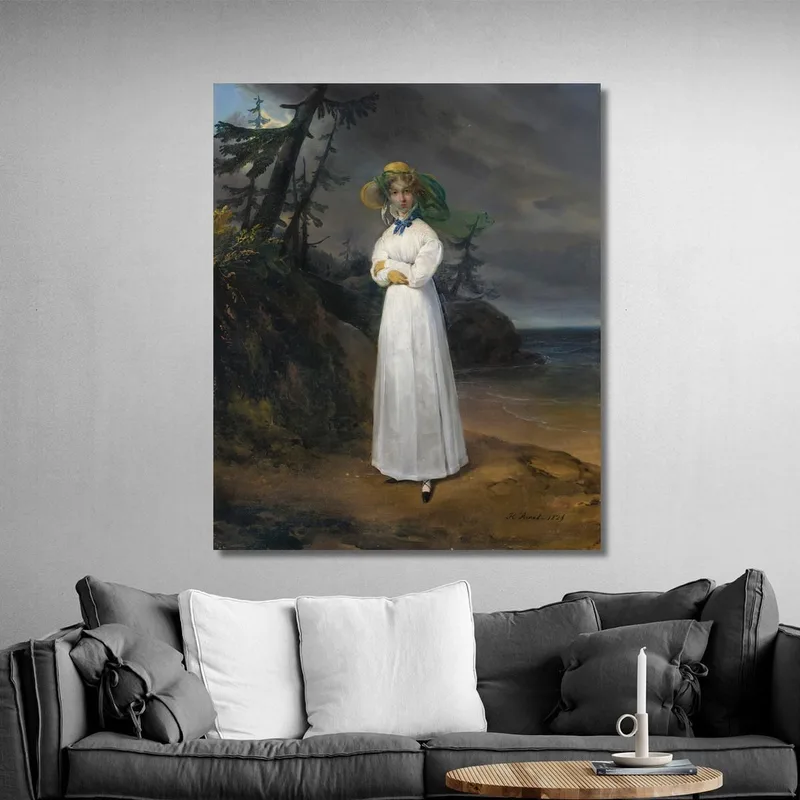 Portrait De La Veuve Comtesse Jean-Henri-Louis Greffulhe Horace Vernet