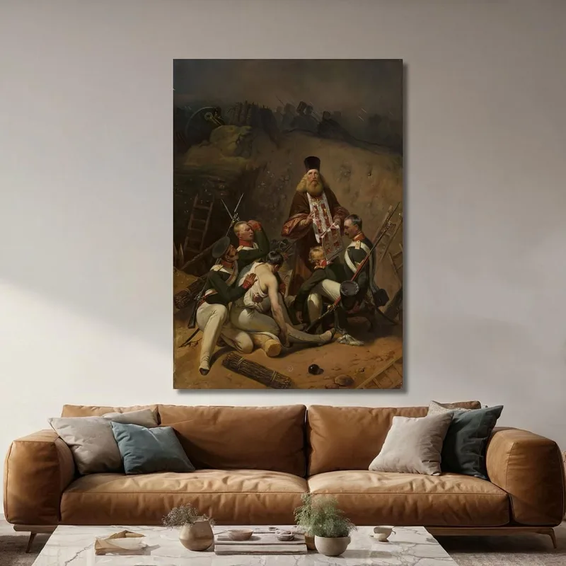Priester Segnet Soldaten Horace Vernet