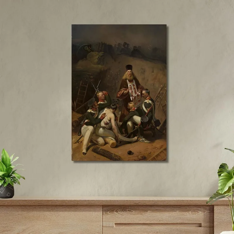 Priester Segnet Soldaten Horace Vernet