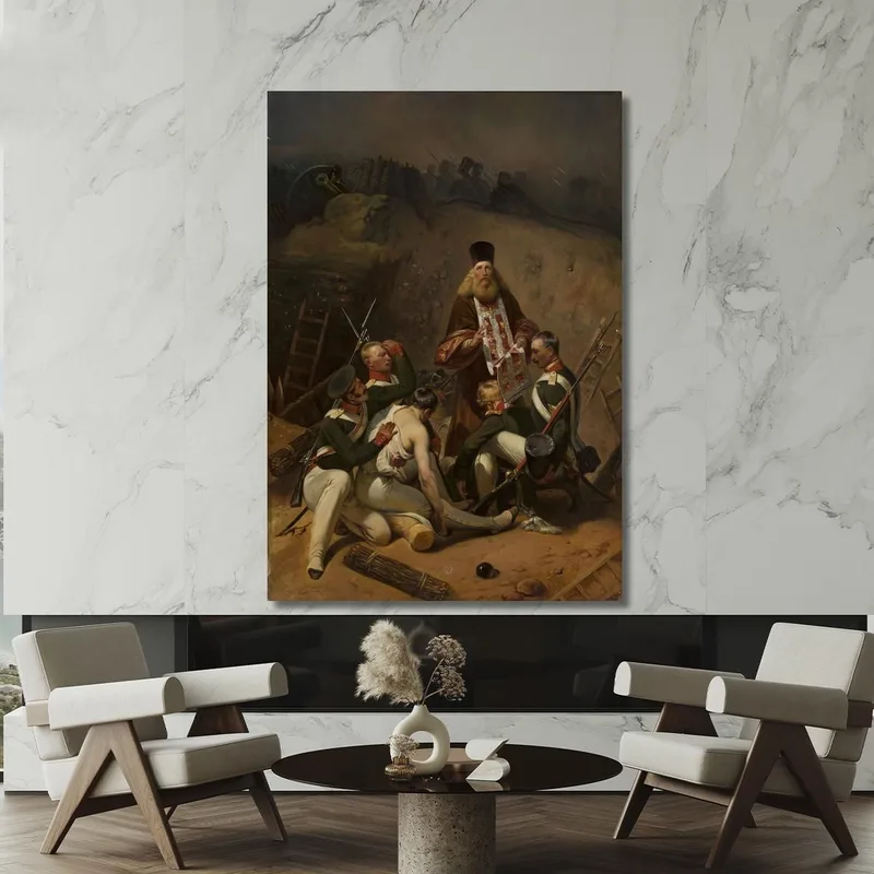 Priester Segnet Soldaten Horace Vernet