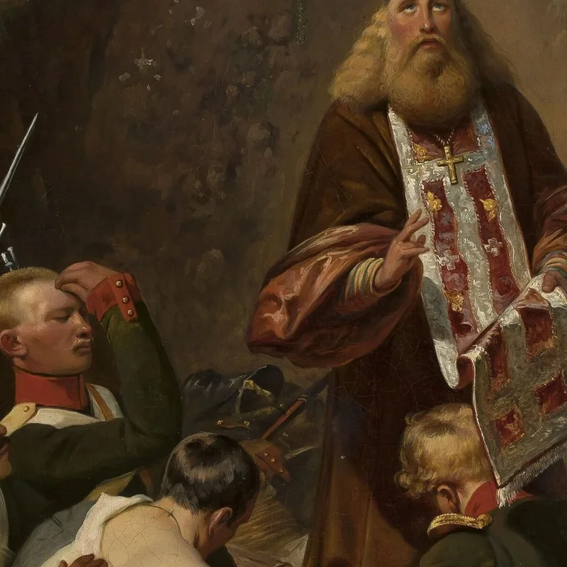 Priester Segnet Soldaten Horace Vernet