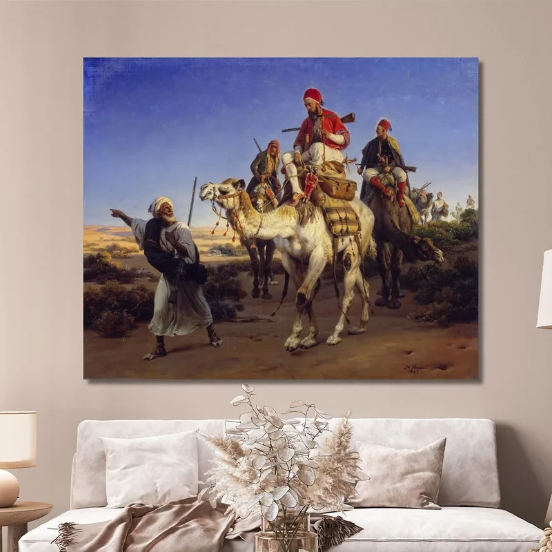 The Artist And His Companions Travelling In The Desert Horace Vernet