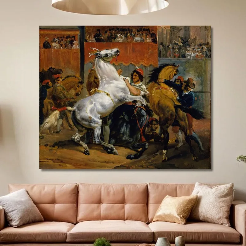 El Inicio De La Carrera De Caballos Sin Jinete Horace Vernet