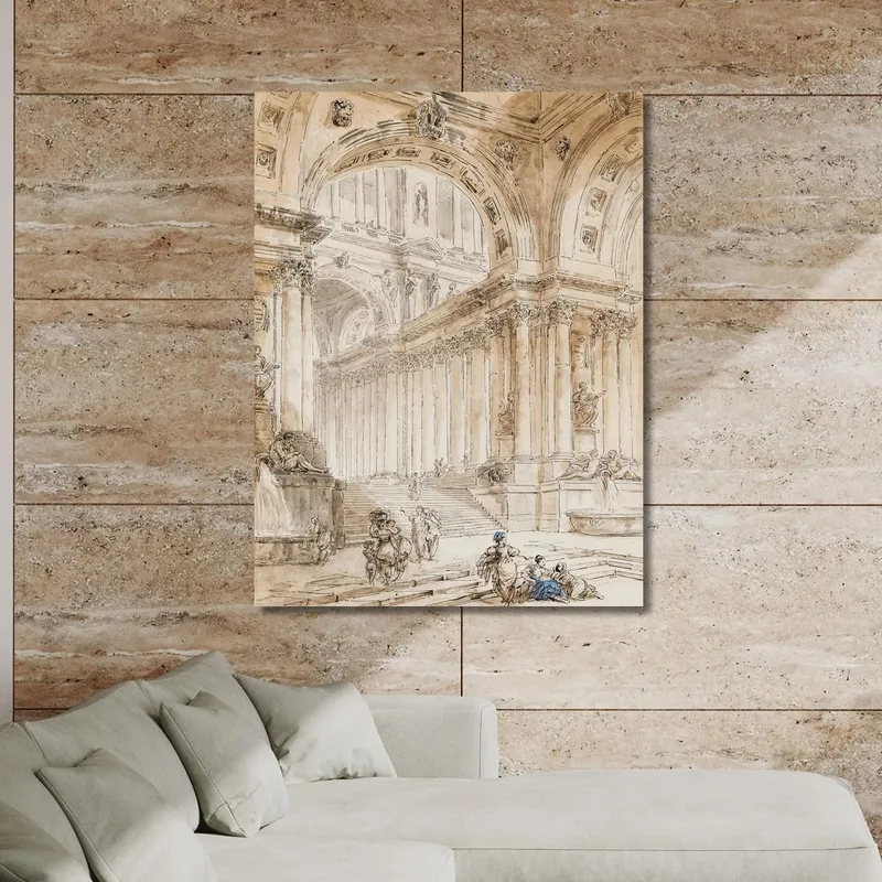 Composición Arquitectónica Con Pórtico Hubert Robert
