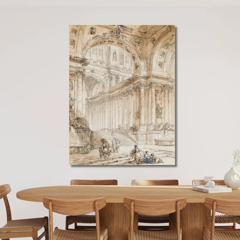 Composición Arquitectónica Con Pórtico Hubert Robert
