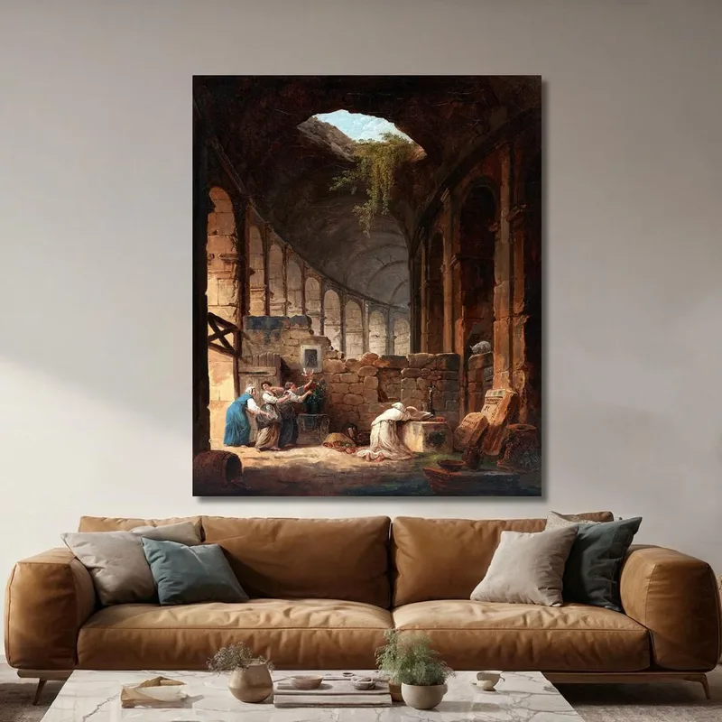 Einsiedler Im Kolosseum Hubert Robert