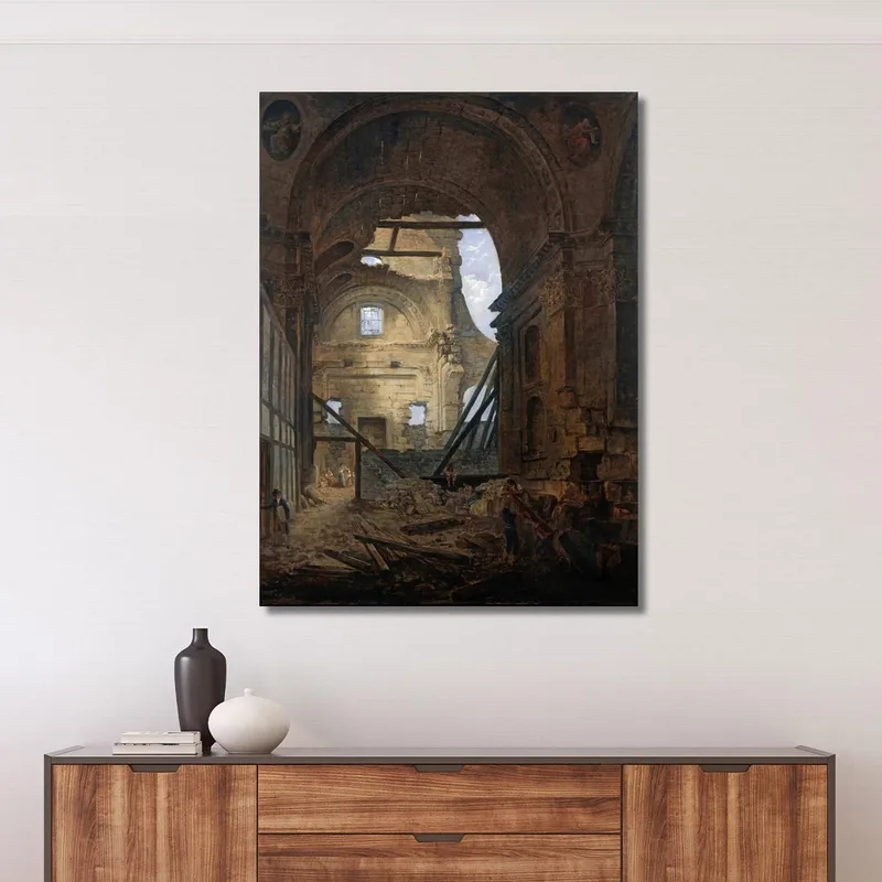 Die Kapelle Der Sorbonne Mit Dem Gewölbe Des Eingestürzten Kirchenschiffs Hubert Robert