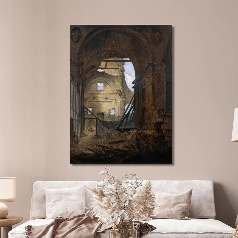 Die Kapelle Der Sorbonne Mit Dem Gewölbe Des Eingestürzten Kirchenschiffs Hubert Robert