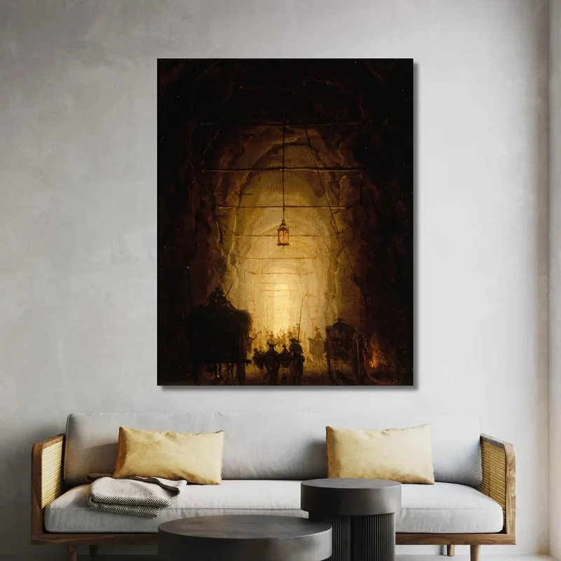 La Cueva De Pausilippe Hubert Robert