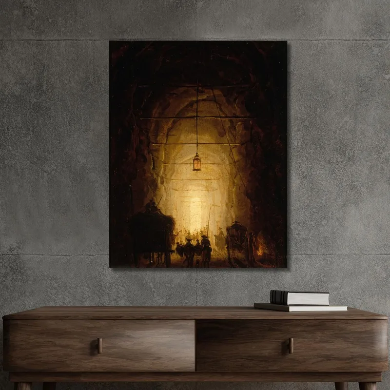 La Cueva De Pausilippe Hubert Robert