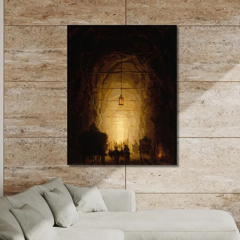 La Cueva De Pausilippe Hubert Robert