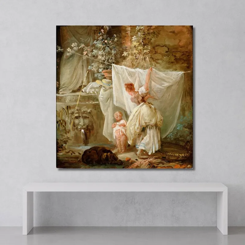 La Blanchisseuse Et Son Enfant Hubert Robert