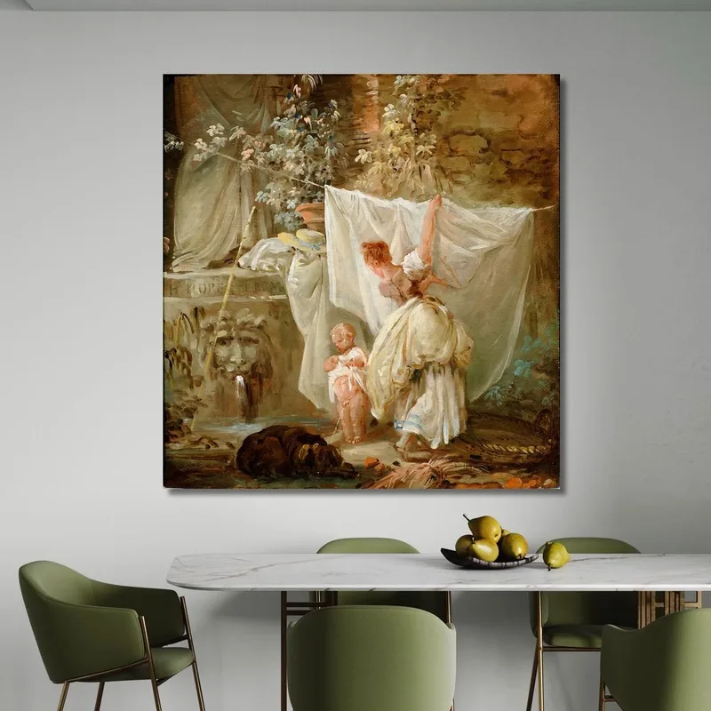 La Blanchisseuse Et Son Enfant Hubert Robert