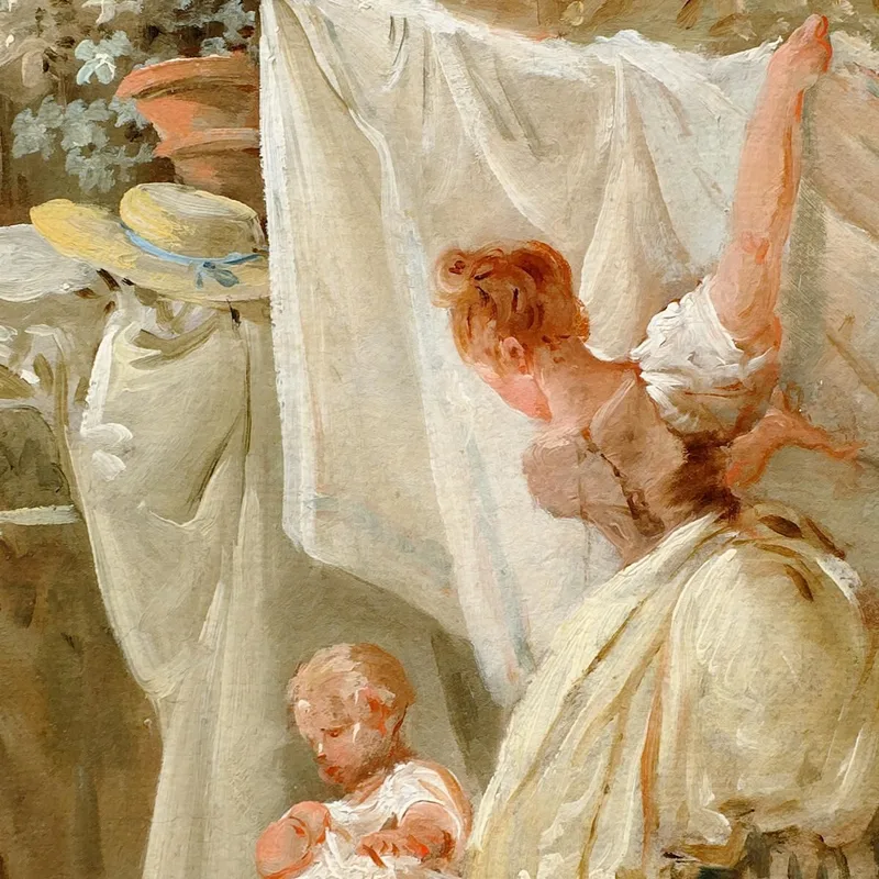 La Blanchisseuse Et Son Enfant Hubert Robert
