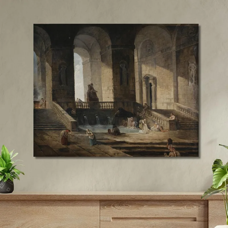Wäscherinnen In Der Römischen Architektur Hubert Robert