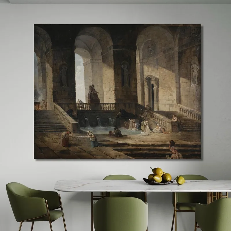 Wäscherinnen In Der Römischen Architektur Hubert Robert