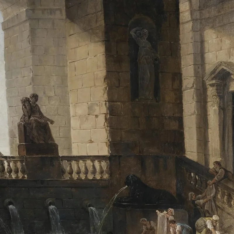 Wäscherinnen In Der Römischen Architektur Hubert Robert