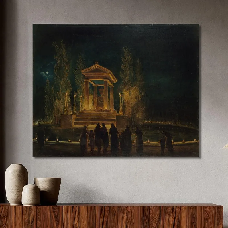 Il Mausoleo Temporaneo Di Jean-Jacques Rousseau Sul Bacino Delle Tuileries Hubert Robert